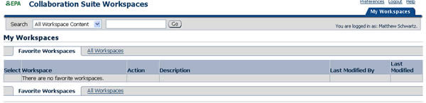 an oracle portal shared workspace